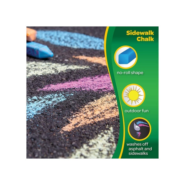 Crayola - 24-Count Sidewalk Chalk (Craie de trottoir, 24 pièces)