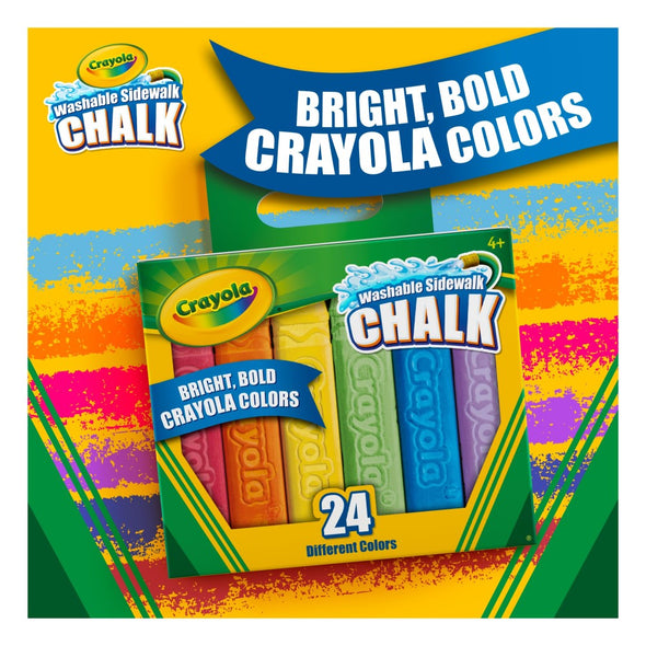 Crayola - 24-Count Sidewalk Chalk (Craie de trottoir, 24 pièces)