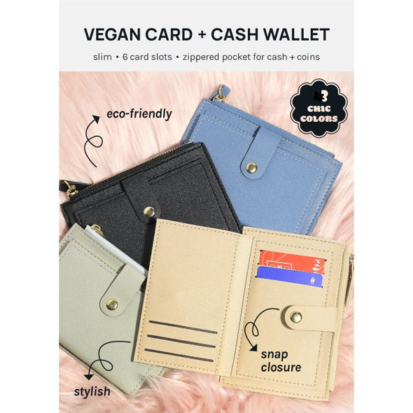 A+ - Vegan Leather Wallet (Portefeuille en cuir végétalien)