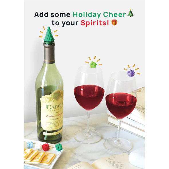 Christmas Wine/Drink Marker Set (Set de marqueurs de Noël pour vin/boissons )