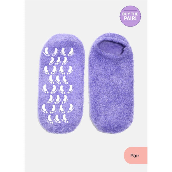 AOA - Gel Lined Moisturizing Spa Sock, Lavender (Chaussettes de spa hydratantes doublées de gel, lavande)