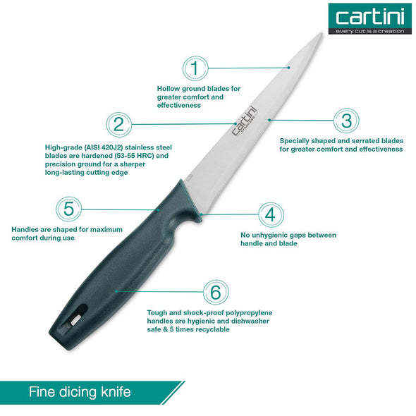 Godrej- Fine Dicing Knife, 276 mm (Couteau à découper fin, 276 mm)