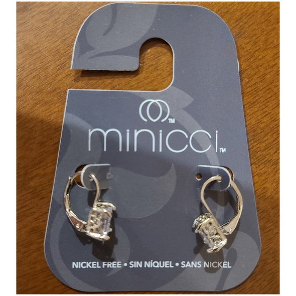 Minicci - Nickel-Free Diamond- like Hook Earrings (Boucles d'oreilles avec crochet en forme de diamant sans nickel)