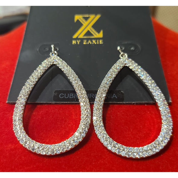 Zaxie - Cubic Zirconia Teardrop earrings (Boucles d'oreilles en forme de larme en zirconium cubique)