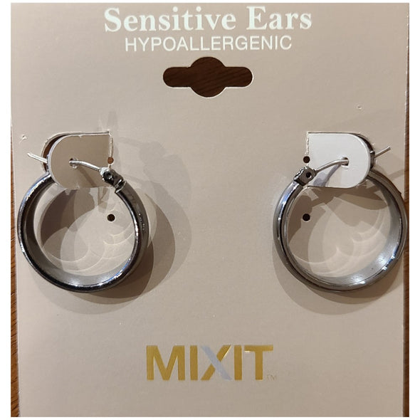 Mixit - Small Hoop Hypoallergenic Earrings (Boucles d'oreilles hypoallergéniques petit anneau)