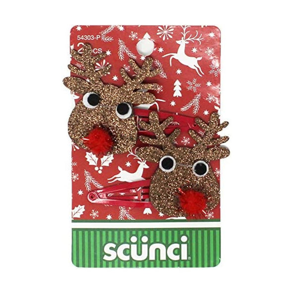 Scunci - Reindeer Snap Clips, 2 Pcs (Clips en forme de renne, 2 pièces)