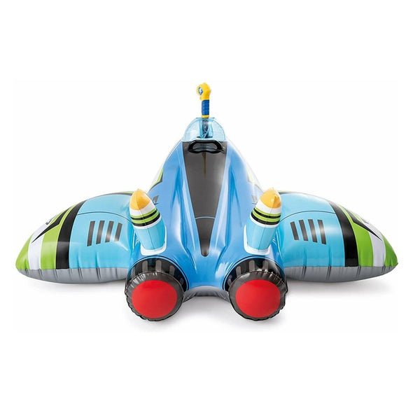 Intex - Inflatable Ride-On Plane + Water Gun , 57536 (Avion gonflable à monter + pistolet à eau)