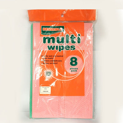 Multiwipes - Reusable Cleaning Cloth, 8PCS pack (Chiffons de nettoyage réutilisable, paquet de 8PCS)