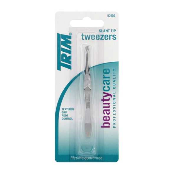 Trim - Slant Tips Tweezers, with textured grip (Pince à épiler à bouts obliques, avec poignée texturée)