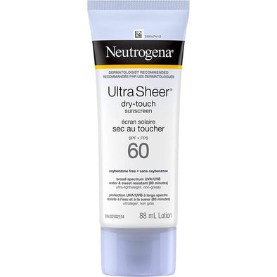 Neutrogena - Ultra Sheer, Dry Touch, Sunscreen SPF60 (Ecran solaire sec au toucher FPS60)