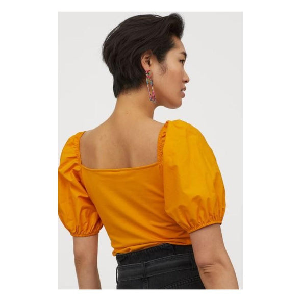 H&M - Puff-sleeved Top