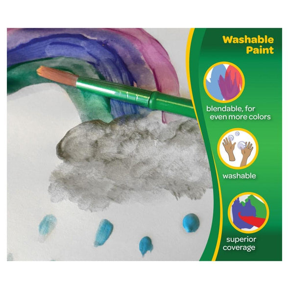 Crayola - Washable Kids' Paint Set, 10-Colors (Set de peintures lavables pour enfants, 10 couleurs)