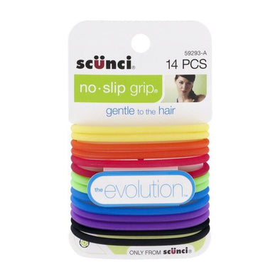 Scunci - The Evolution, No Slip Grip 14 Pcs Hair Ties (14 attaches à cheveux antidérapantes)