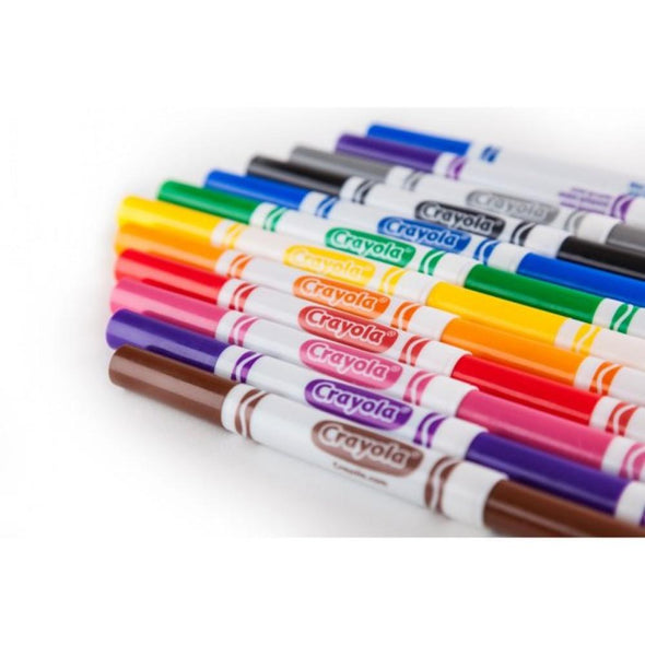 Crayola - Broad Line Art Markers, 10 Count (Boîte de 10 marqueurs artistiques à large ligne)