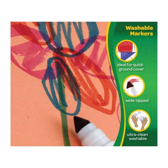 Crayola - Broad Line Art Markers, 10 Count (Boîte de 10 marqueurs artistiques à large ligne)