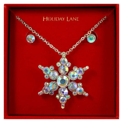 Holiday Lane - Snowflake Earrings and Necklace set (Ensemble boucles d'oreilles et collier, flocon de neige)