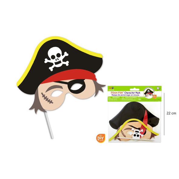 Krafty Kids - Kit DIY Foam Mask With Prop Stand, Pirate