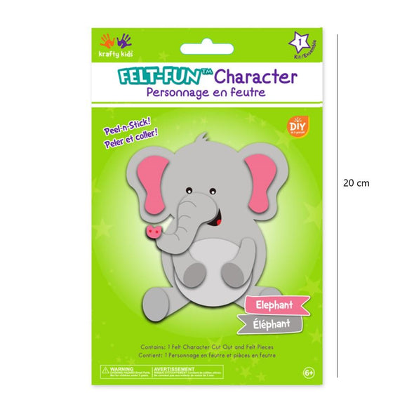 Krafty Kids - Kit DIY Felt Fun Character, Elephant