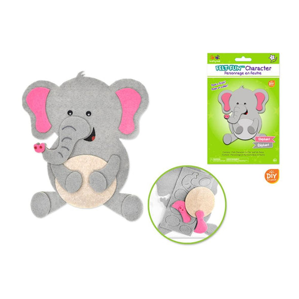 Krafty Kids - Kit DIY Felt Fun Character, Elephant