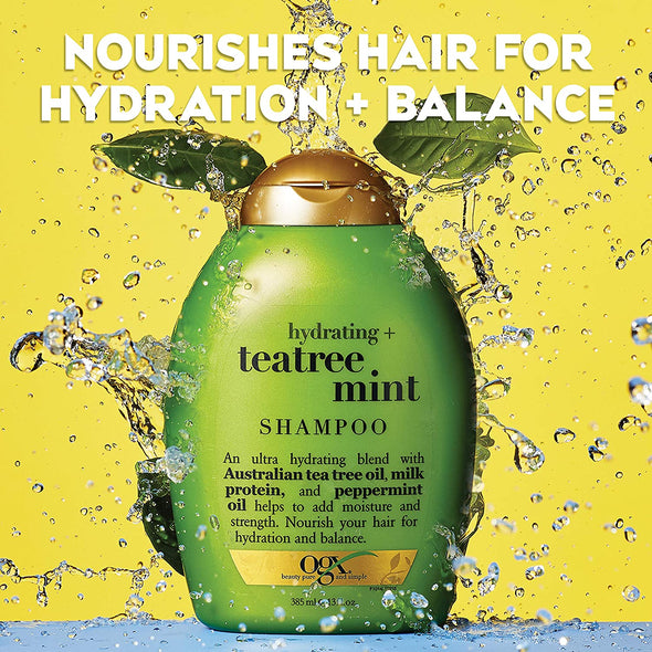 OGX - Hydrating+ Tea Tree Mint Shampoo (Shampoing à la menthe et à l'arbre à thé)o
