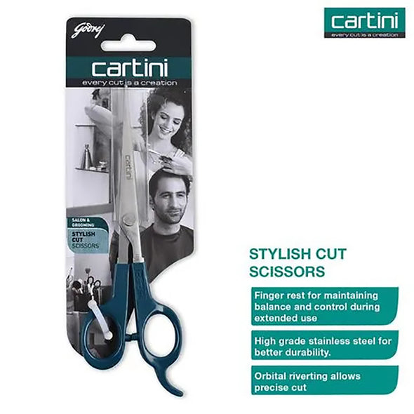 Godrej - Grooming Scissors, Stylish Cut Cartini 7125 (Ciseaux Salon, Coupe stylée Cartini 7125)