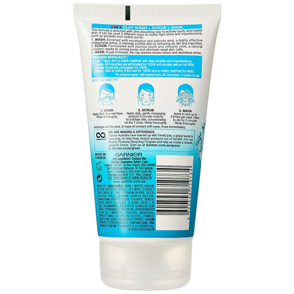 Garnier Skin Active - 3in1 Wash + scrub + mask