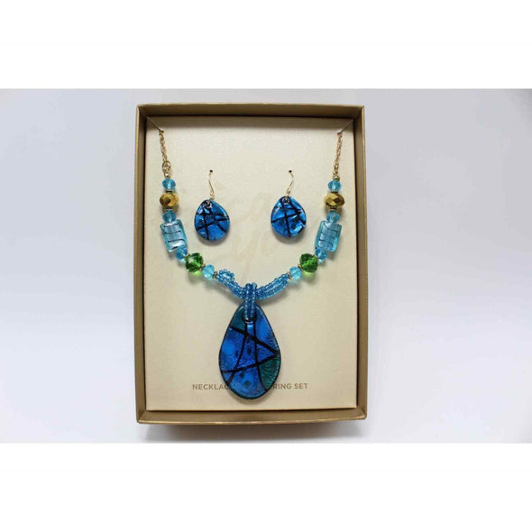 Erica Lyons - Glass Bead Necklace & Earring Set (Ensemble collier et boucles d'oreilles en perles de verre)